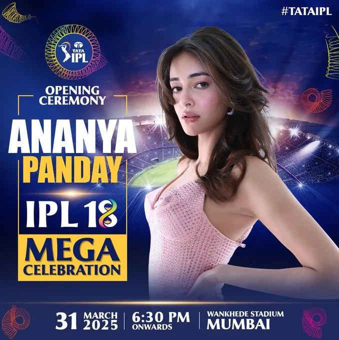 IPL 2025 : Ananya Panday Set to Dazzle at MI vs KKR IPL 2025 Clash in Wankhede – Full Details Inside!