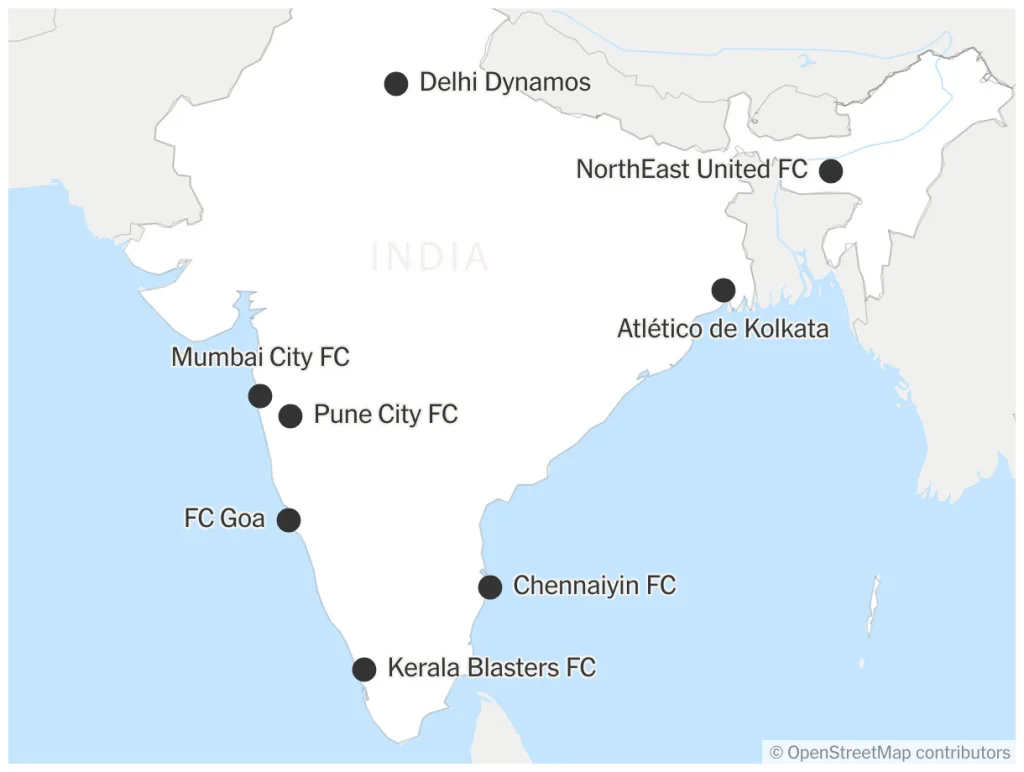 ISL Map Football in India – Can the World’s Biggest Sport Finally Take Over in the World’s Most Populous Nation?