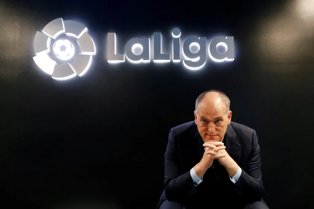 La Liga President Javier Tebas Manchester City Accused of Bypassing Financial Rules by La Liga President Javier Tebas