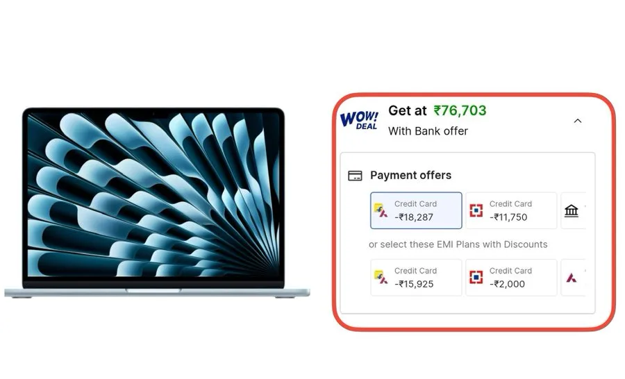 Mac M4 1 1 MacBook Air M4 Available for ₹76,703 on Flipkart Deal