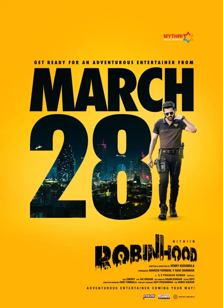 Robinhood Out on 28th March David Warner Makes His Telugu Debut With Robinhood—First Look Poster Unveiled