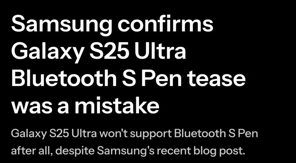 S Pen 3 1 Samsung Confirms S Pen Will Stay, But Bluetooth May Not Return in 2025