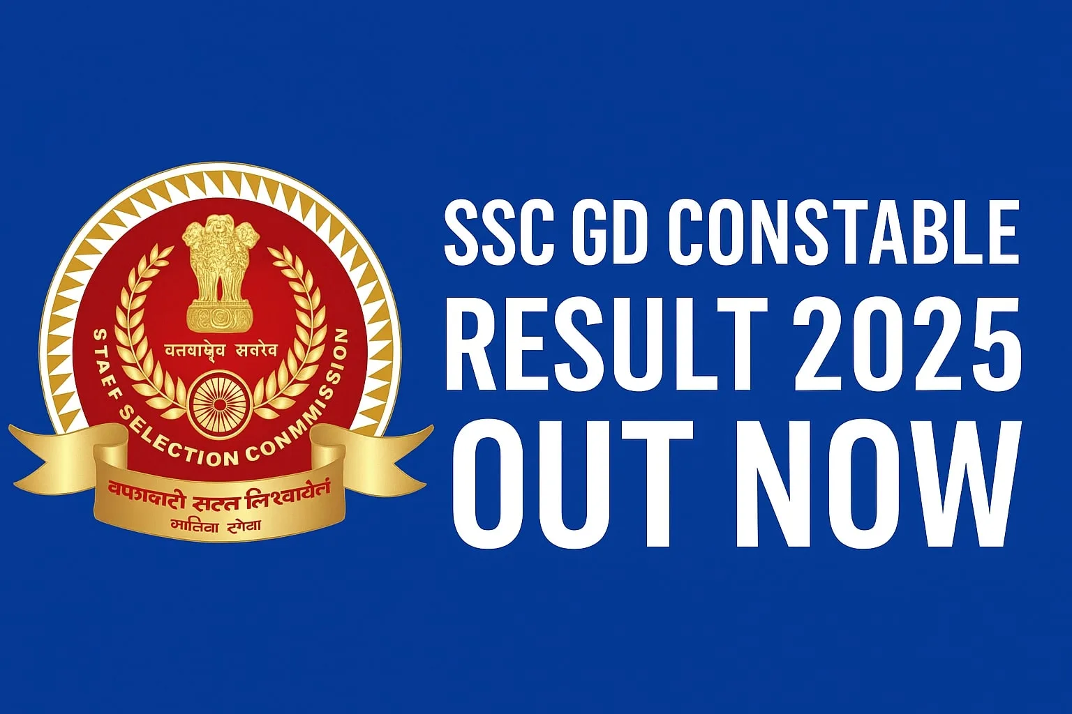 SSC GD Constable Result 2025 Declared – Check Now at ssc.nic.in
