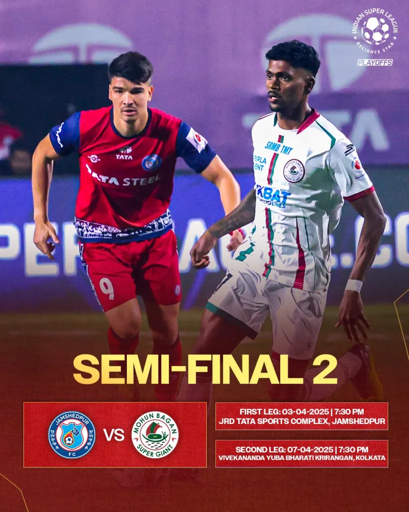 Semi final ISL 2024/25 Playoffs: Resilient Jamshedpur FC Stun NorthEast United FC 2-0 to March into ISL Semi-Finals