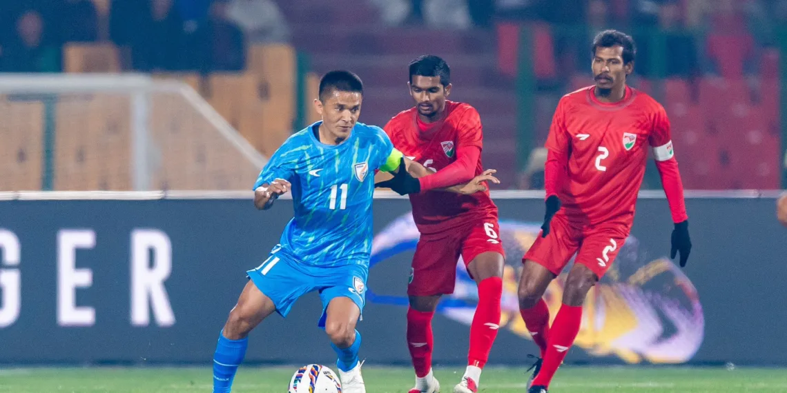 Sunil Chhetri Scores 95th Goal as India Dominate Maldives in 3-0 Win