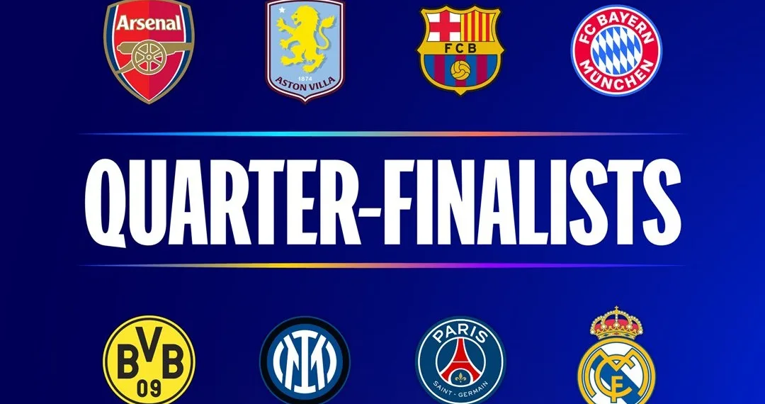 Champions League Quarter-Final Ties Set: Arsenal vs Real Madrid, Bayern vs Inter Headline Exciting Clashes
