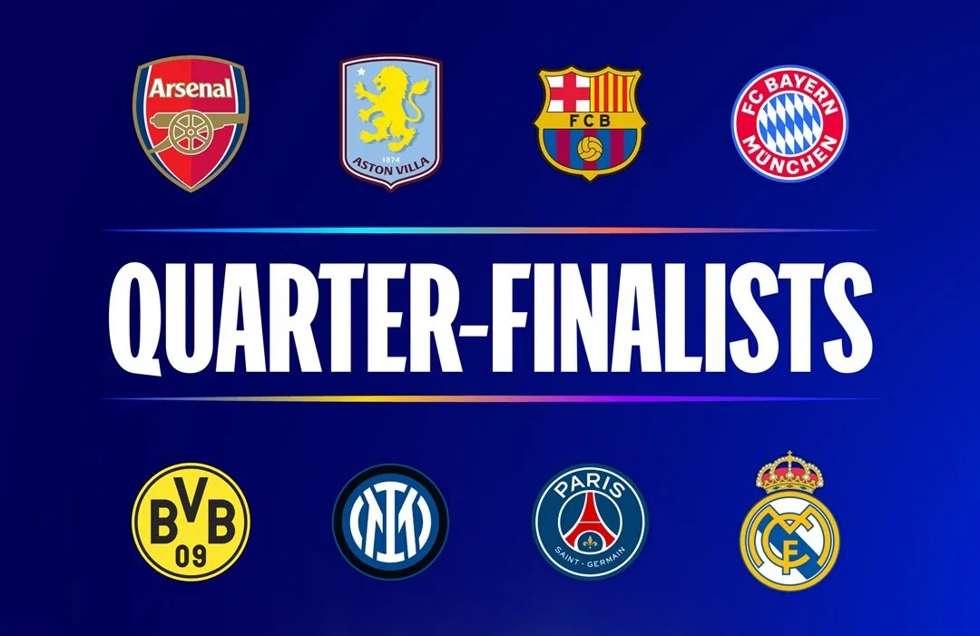 Champions League Quarter-Final Ties Set: Arsenal vs Real Madrid, Bayern vs Inter Headline Exciting Clashes