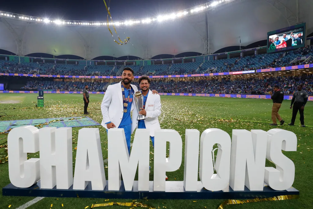 Varun Chakravarthy and Kuldeep Yadav BCCI Rewards Team India with INR 58 Crore for Champions Trophy Triumph