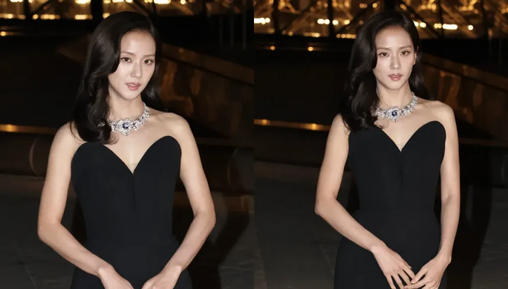 blackpjk 3 BLACKPINK Jisoo Stuns in 26-Carat Ceylon Sapphire at Louvre's Grand Fashion Dinner