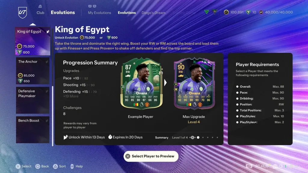 eaaaa 3 EA FC25: Master the King of Egypt Evolution in Ultimate Team