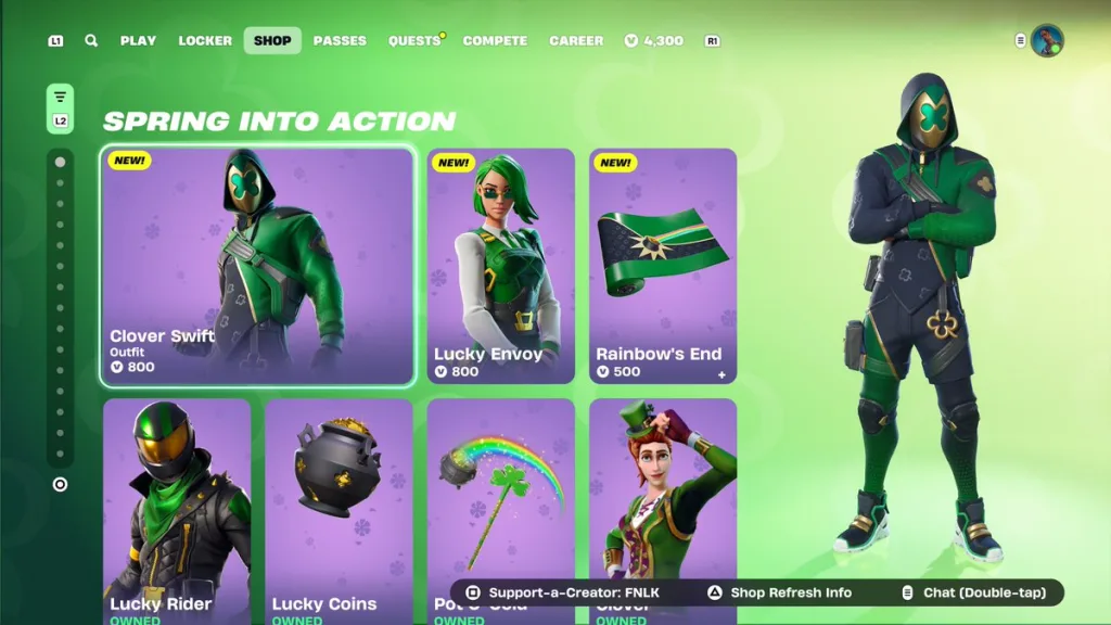 foortsjk 1 Luck of the Irish: How to Snag Fortnite Clover Swift and Lucky Envoy Skins