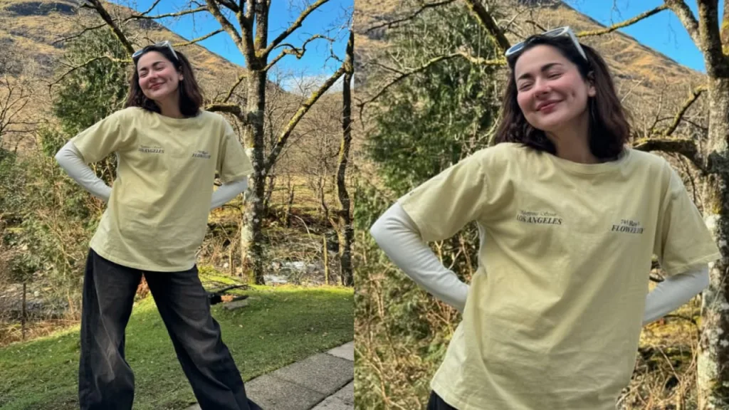 haans 3 Hania Aamir Budget-Friendly Style: Pakistani Star Rocks Rs 2,500 T-Shirt in Scottish Getaway