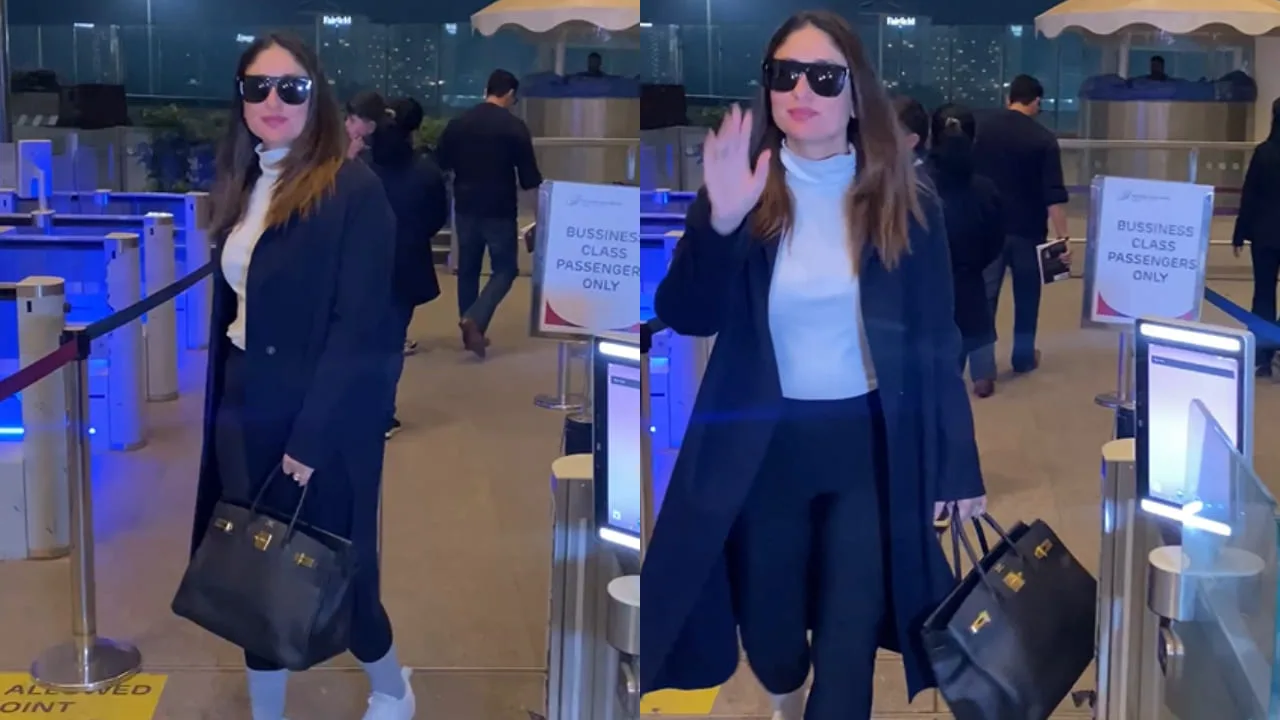 Kareena Kapoor Airport Chic: Luxury Meets Comfort in Monochrome Magic