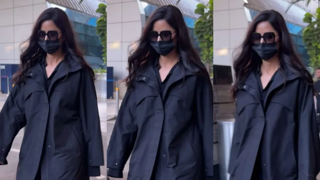 kattsr 1 Katrina Kaif Airport Chic: Rs 3 Lakh Shoes Elevate All-Black Ensemble to New Heights of Luxury