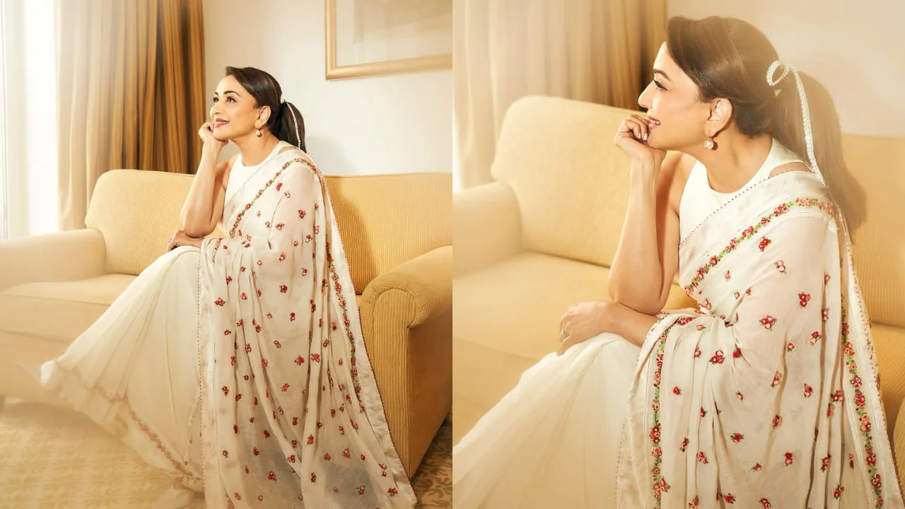 Pero Saree Showdown: Madhuri Dixit and Keerthy Suresh’s Elegant Duel