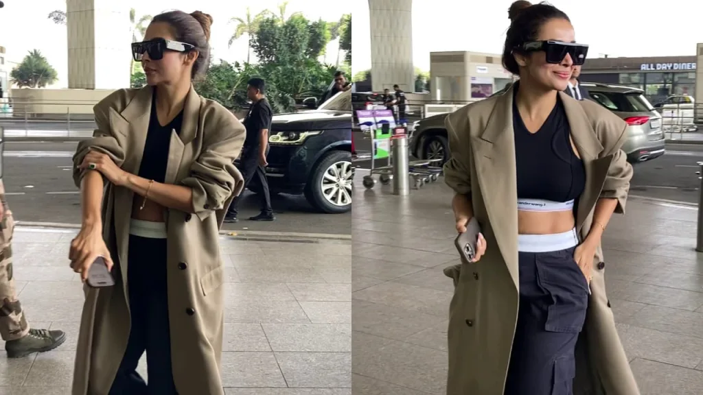 Malaika Arora: Redefining Airport Fashion with Effortless Chic 2 mallks 2 Malaika Arora: Redefining Airport Fashion with Effortless Chic