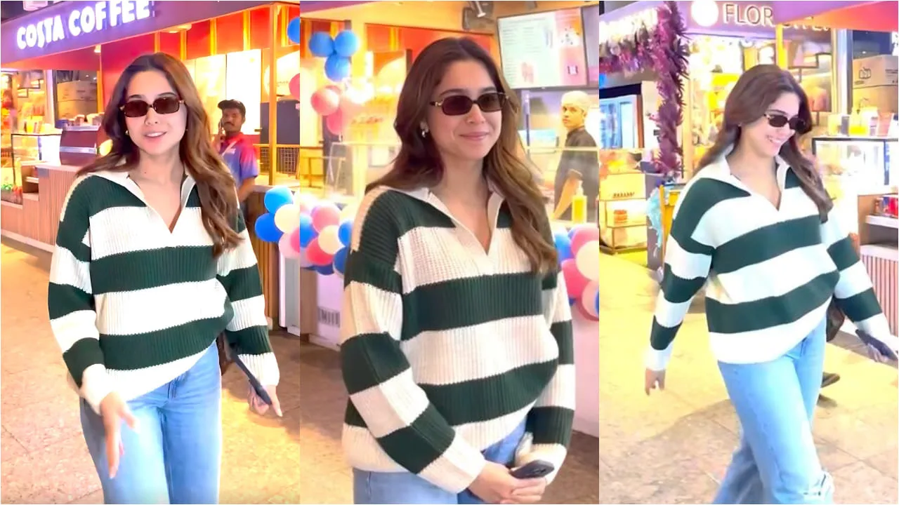 Sharvari Wagh Airport Chic: Baggy Jeans, Jumper, and a Rs 2 Lakh Louis Vuitton Bag