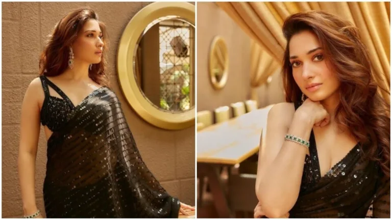 Tamannaah Bhatia Is Spreading Fire on the Internet In Stylish Black Saree