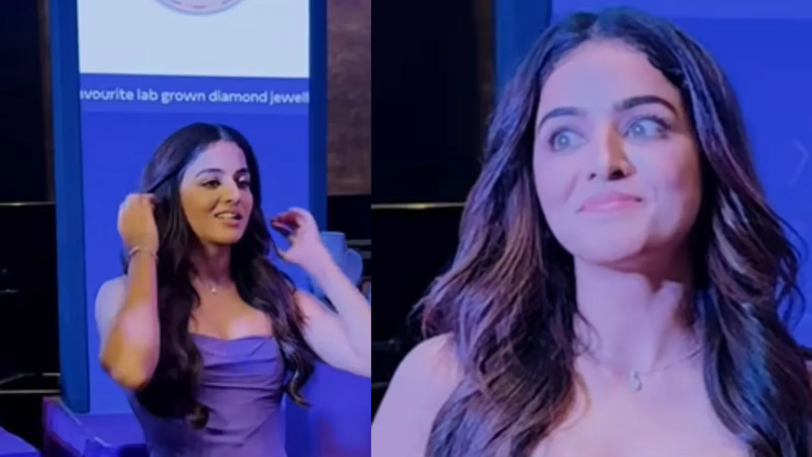 Wamiqa Gabbi Dazzles in Strapless Purple Maxi Dress at Diamond Brand Launch: A Fashion Triumph