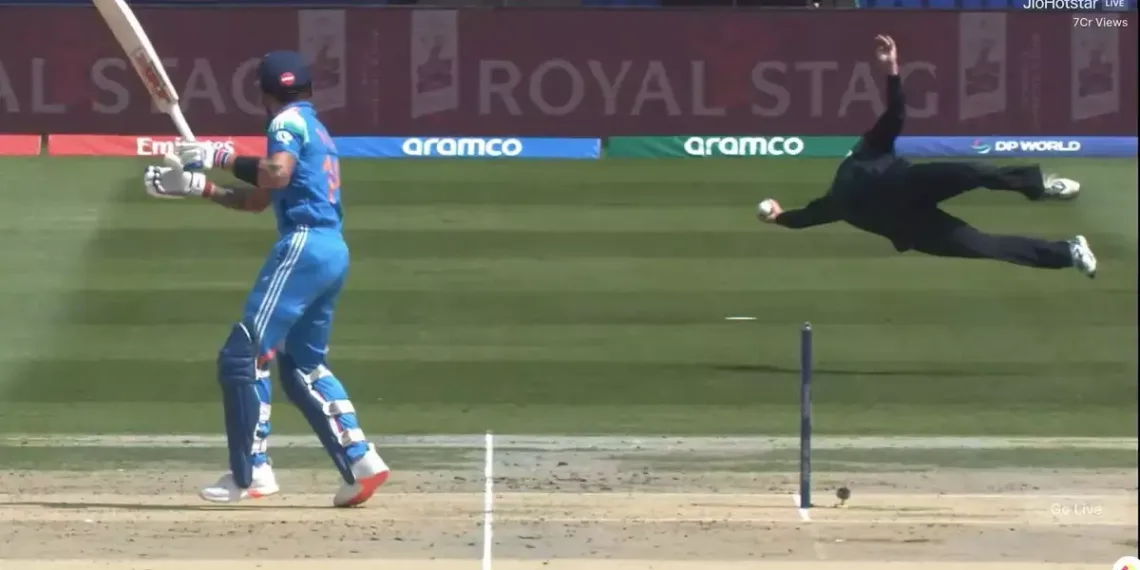 Virat Kohli’s 300th ODI Celebration Cut Short by Glenn Phillips in Less Than a Second