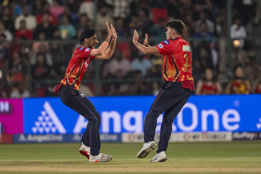 Arshdeep Singh and Xavier Bartlett IPL 2025: Wadhera, Chahal Star as PBKS Extend RCB's Home Woes in Rain-Hit Clash