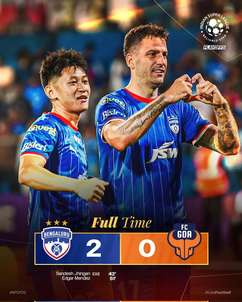 Bengaluru FC vs FC Goa 2 ISL 2024-25 Semi-final: Bengaluru FC Secure Commanding Advantage with 2-0 Win Over FC Goa