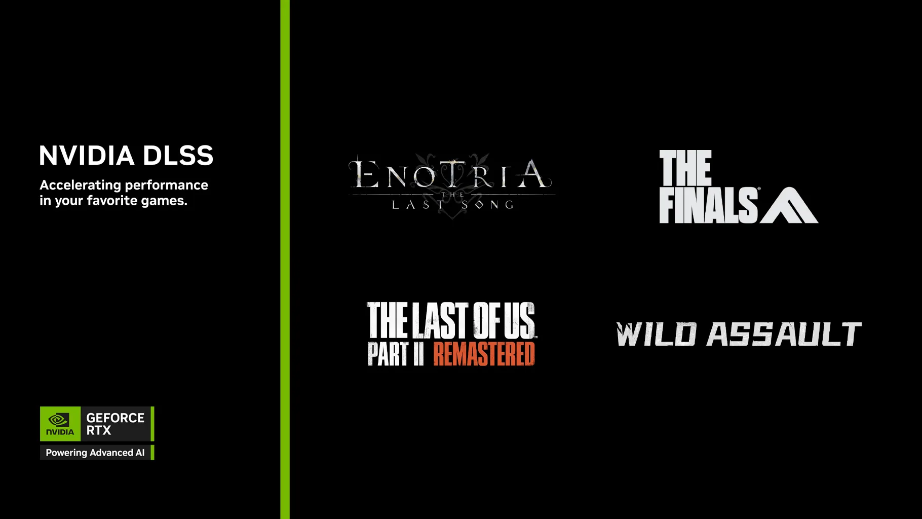 DLSS 4 Multi Frame Generation Transforms Performance in The FINALS, Enotria, and Wild Assault