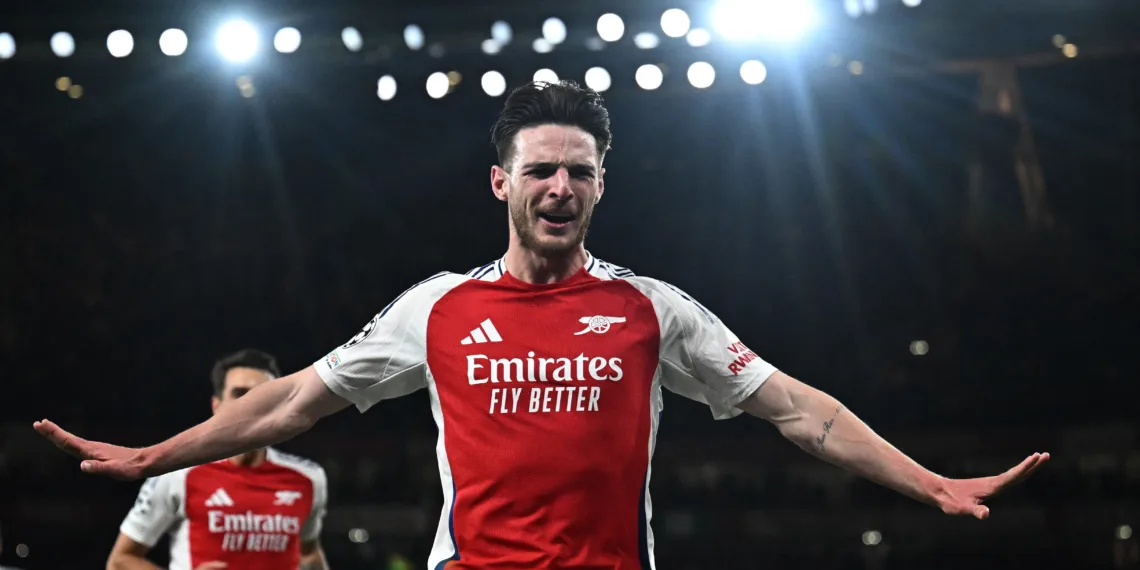 Rice Rockets Arsenal to Glory As Gunners Sink Real Madrid in Commanding 3-0 Champions League Win