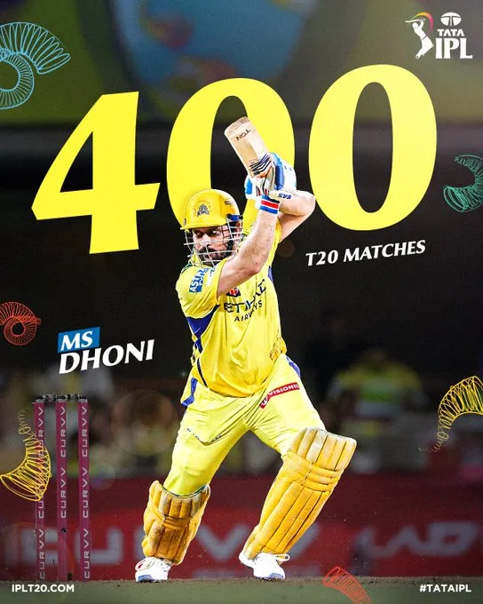 IPL 2025 MS Dhoni6 IPL 2025 MS Dhoni : MS Dhoni Joins Rohit Sharma, Virat Kohli in Elite 400-Match T20 Club