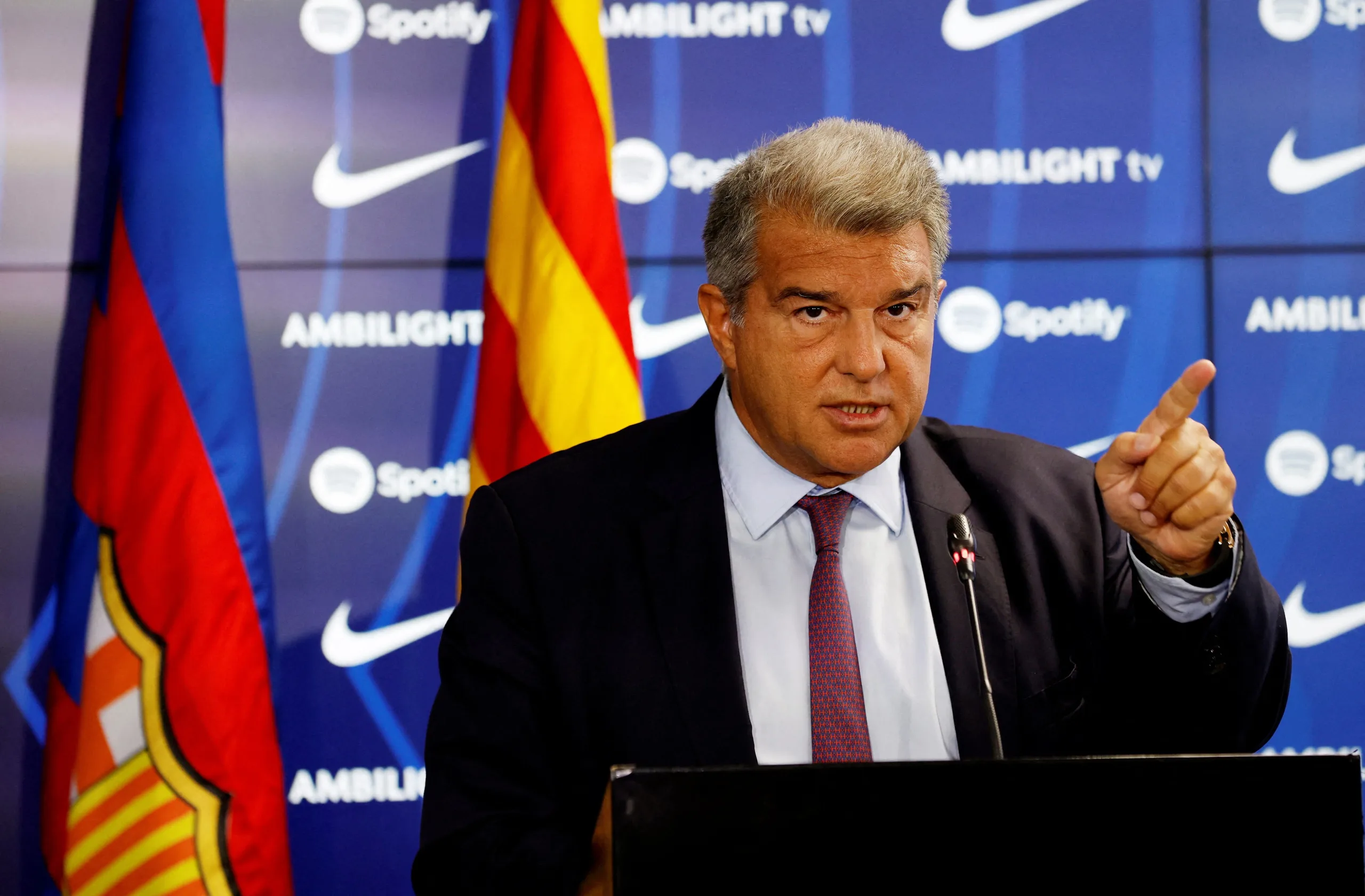 Barcelona President Joan Laporta Hits Back at Athletic Club Amid Nico Williams Transfer Dispute