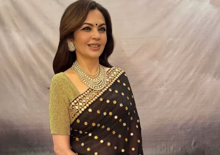 Nita Ambani Dazzles in Black & Gold at Designer Store Launch