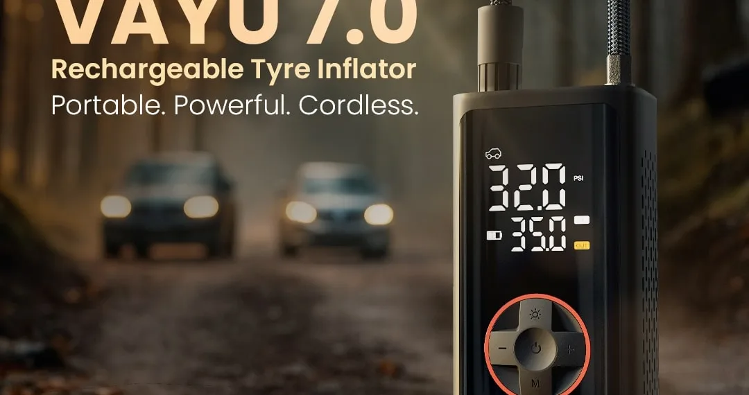 Portronics Vayu 7.0: The Swiss Army Knife of Tyre Inflators