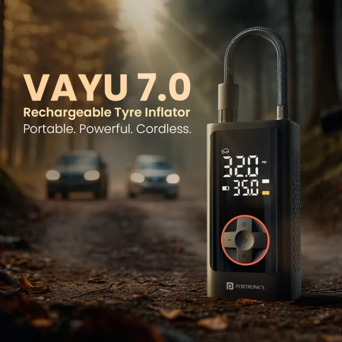 Portronics Vayu 7.0 .. Portronics Vayu 7.0: The Swiss Army Knife of Tyre Inflators
