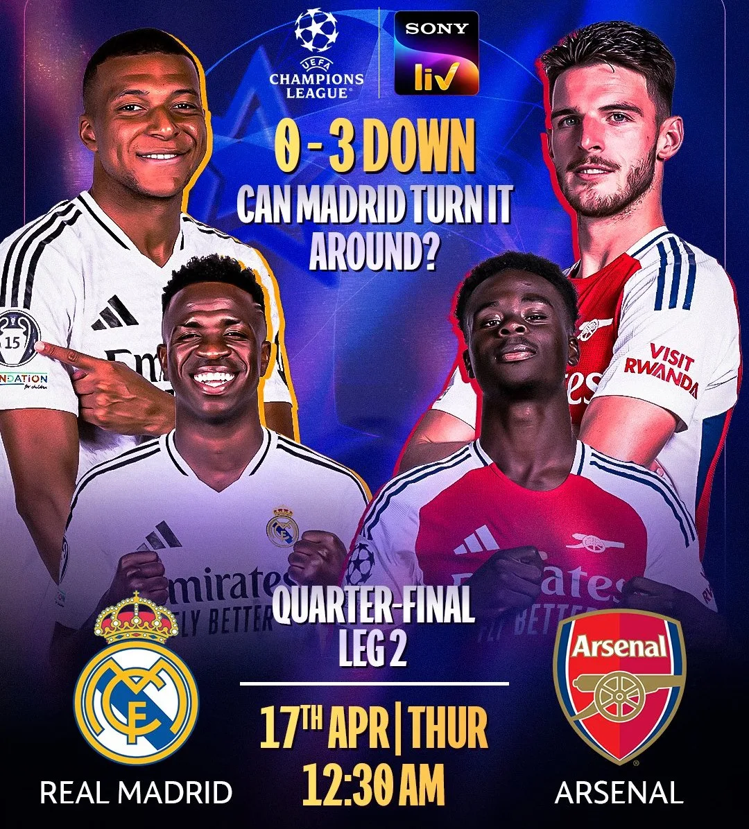 Champions League 2024-25: Real Madrid vs Arsenal Preview, Prediction and Where To Watch The Match LIVE