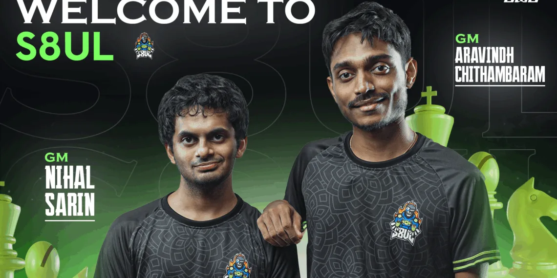 S8UL signs Indian Grandmasters Nihal Sarin and Aravindh Chithambaram to compete at Esports World Cup 2025