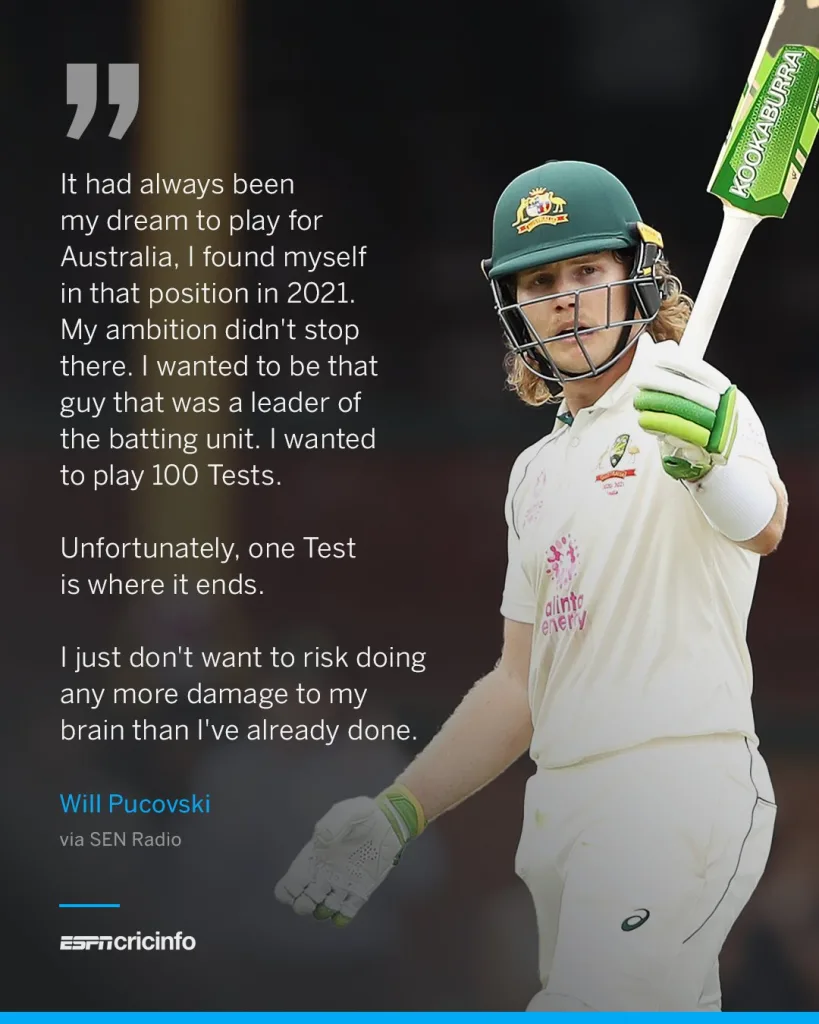 Will Pucovski Bids Farewell to Cricket Amid Ongoing Concussion Struggles 2 Will Pucovskim on SEN Radio Will Pucovski Bids Farewell to Cricket Amid Ongoing Concussion Struggles