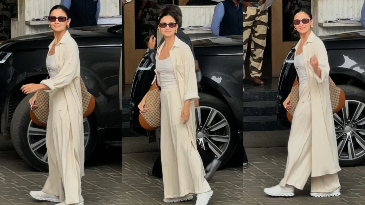 Alia Bhatt Airport Chic: Monochrome Magic Meets Gucci Glamour in Rs 3.8 Lakh Look