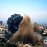 Israeli Strikes on Gaza Kill 32, Including Women and Children, as Netanyahu Heads to US