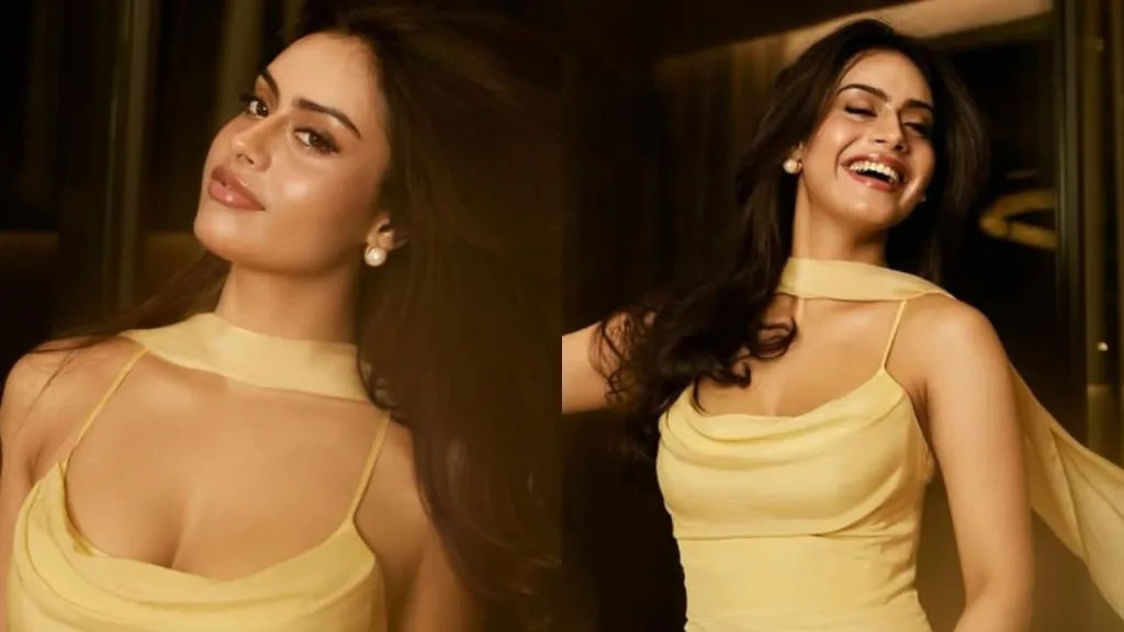 image 1172 Nysa Devgan Channels Y2K Glamour: A Butter Yellow Vision Echoing Kajol's Timeless Beauty