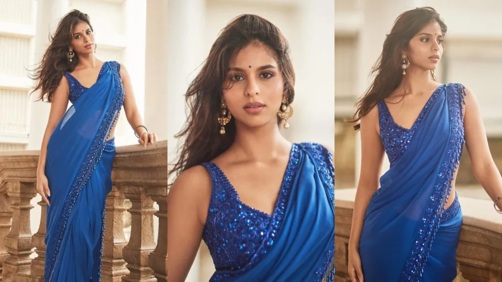 Suhana Khan Saree Revolution: 5 Head-Turning Looks from Corset to Strappy Blouses 4 image 1196 Suhana Khan Saree Revolution: 5 Head-Turning Looks from Corset to Strappy Blouses