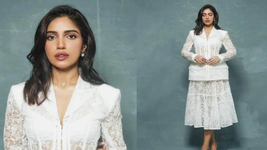 Bhumi Pednekar K-Drama Chic: Stunning in White Lace Co-ord and Rs 1,23,500 Heels 2 image 1906 Bhumi Pednekar K-Drama Chic: Stunning in White Lace Co-ord and Rs 1,23,500 Heels