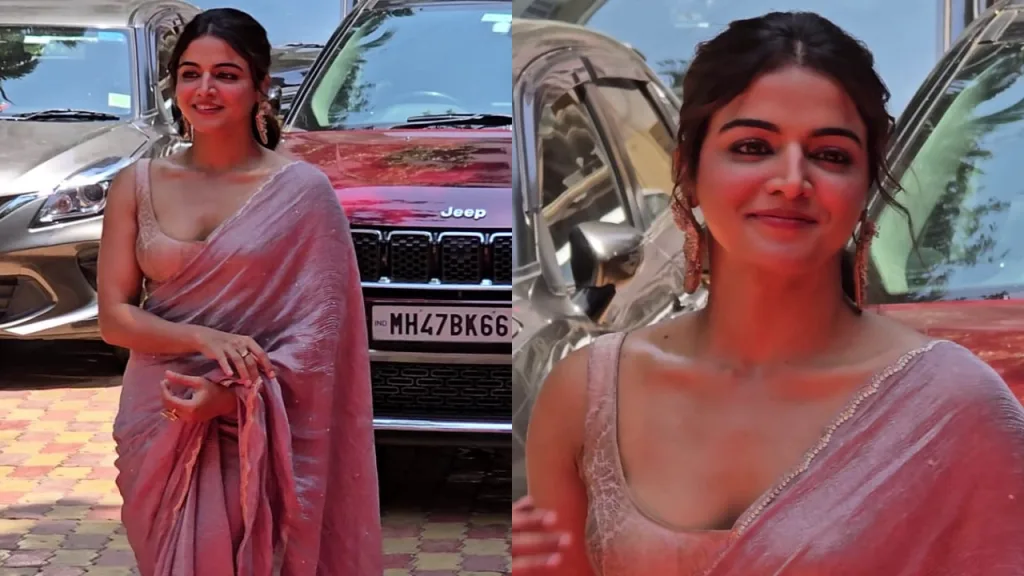 image 2010 Wamiqa Gabbi Butterfly Dream: Pink Organza Saree Sets New Bridesmaid Fashion Goals for 2025