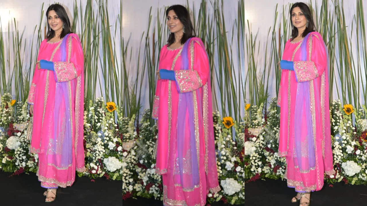 Sonali Bendre Stuns at Arpita Khan’s Eid Bash: Pink Elegance Meets Jimmy Choo Chic