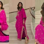 Shilpa Shetty Stuns in a ₹57,500 Gulabi Kaftan Set – A Perfect Blend of Elegance and Drama