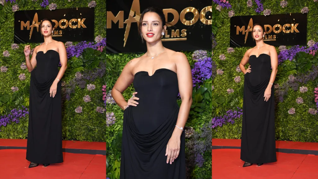 shradda 4 Bollywood Fashion Face-Off: Stars Choose Contrasting Styles at Maddock Films Gala