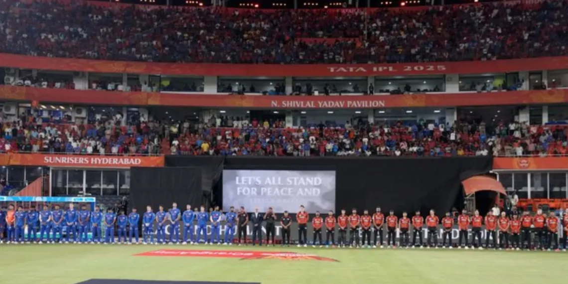 SRH and MI Stood Together — One Minute, One Nation, One Grief