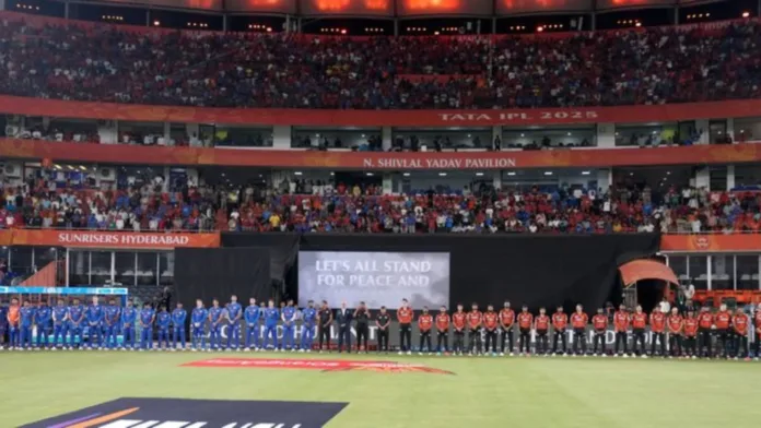 SRH and MI Stood Together — One Minute, One Nation, One Grief SRH and MI Stood Together — One Minute, One Nation, One Grief