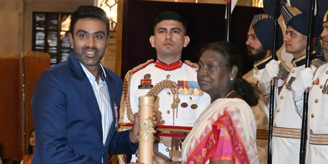 A Proud Day for Indian Cricket — R Ashwin Receives Padma Shri from President Murmu