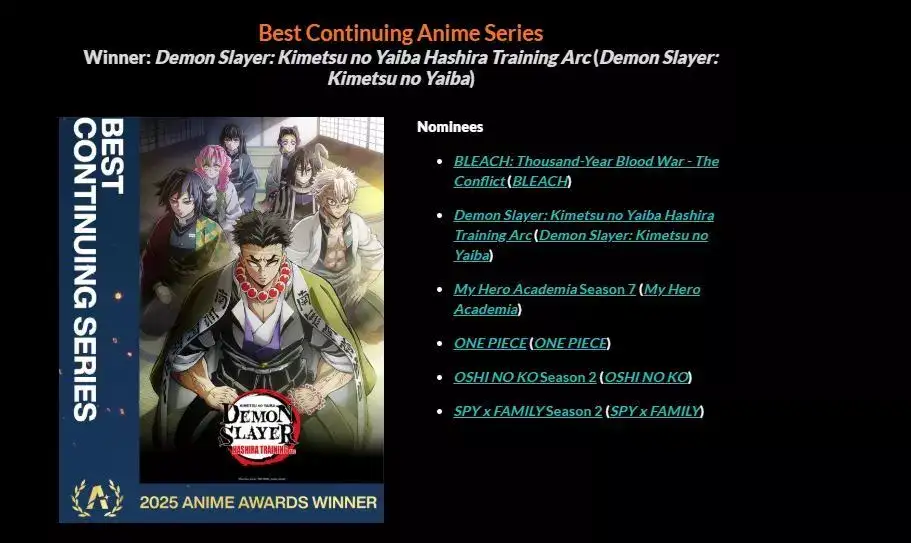 2025 Anime Awards Winners Crunchyroll: Celebrating the Best in Anime This Year 2 Anime awards