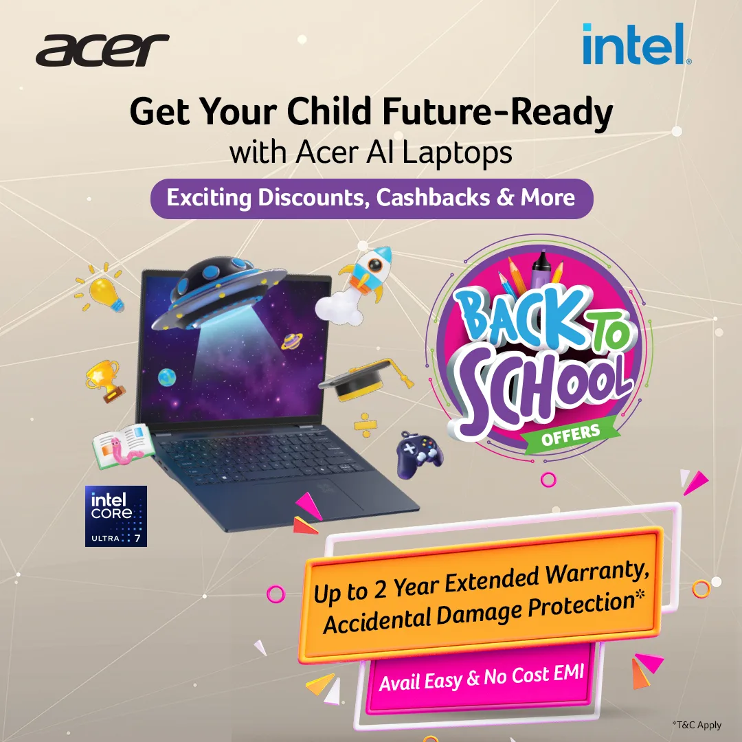 Acer Back to School Sale 2025: Save ₹5K + Free Goodies